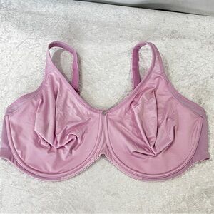 Breezies Full Coverage Support Bra Underwire Plus Size 48DDD Lavender Lilly